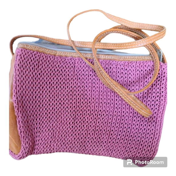 Talbots Dusty Rose Leather Crossbody Bag - Picture 1 of 6